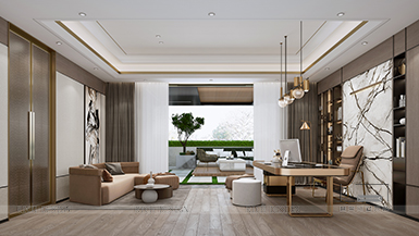 藍楹灣別墅新中式風(fēng)格2300平裝修效果圖